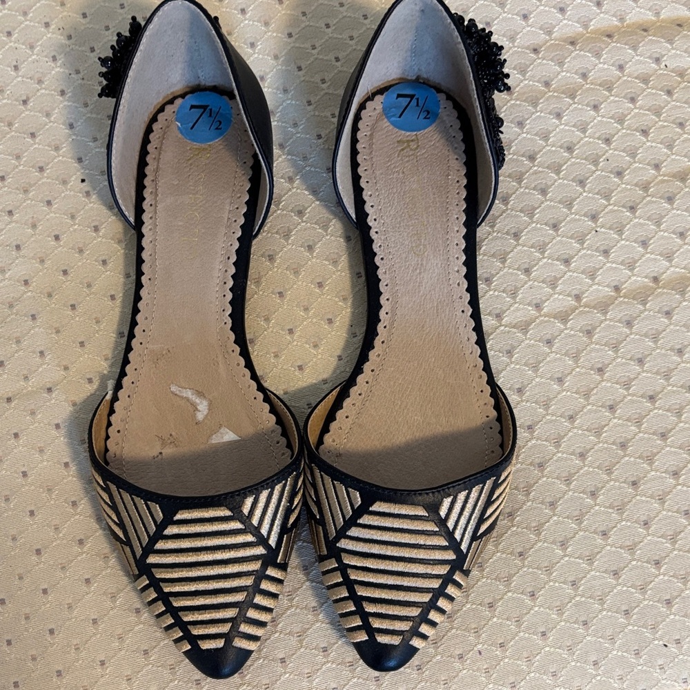 Black and Tan Women's Flats